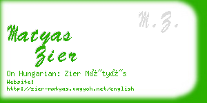 matyas zier business card